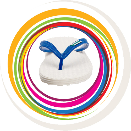 Boost - White Sole Blue Strap 8