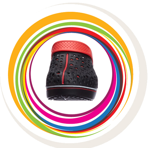 Cobbler Clogs - Red Black 2