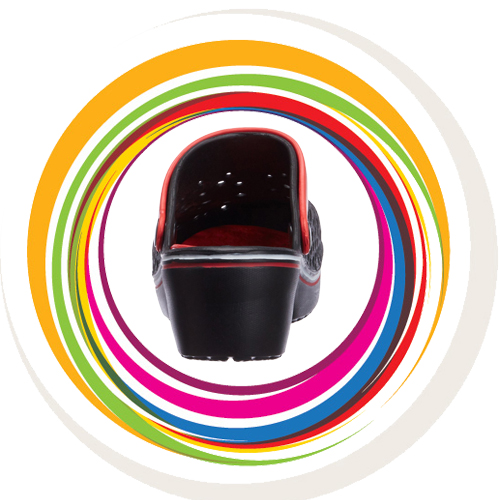 Cobbler Clogs - Red Black 3