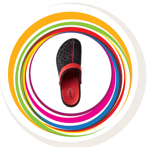 Cobbler Clogs - Red Black 5