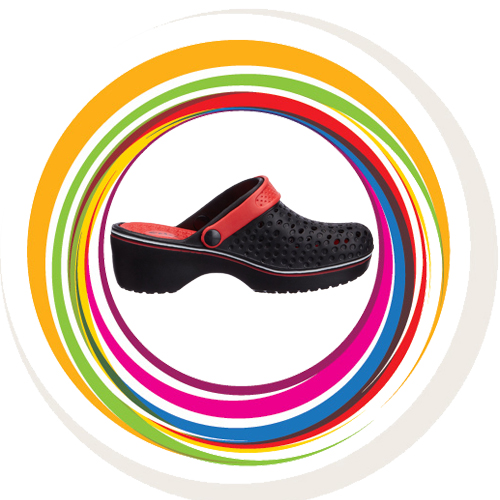 Cobbler Clogs - Red Black 6