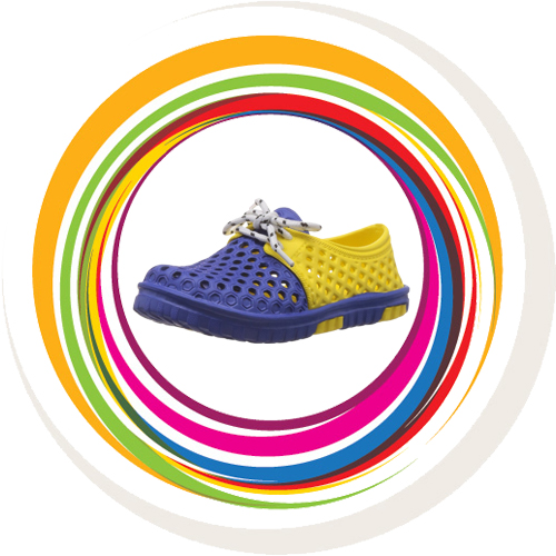 Laced Shoe - Blue & Yellow 1