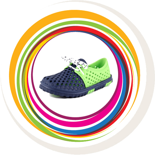 Laced Shoe - Green & Blue 1
