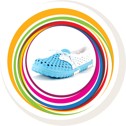Laced Shoe - White & Blue 1