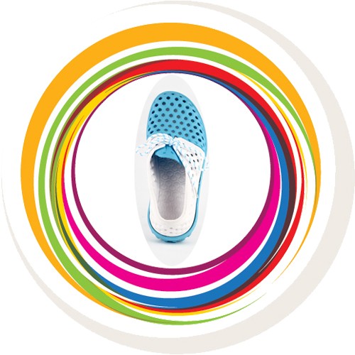 Laced Shoe - White & Blue 6