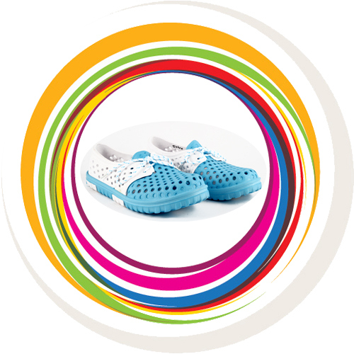 Laced Shoe - White & Blue 7