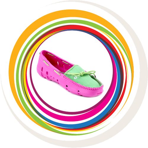 Ladies Loafer - Green Pink 1